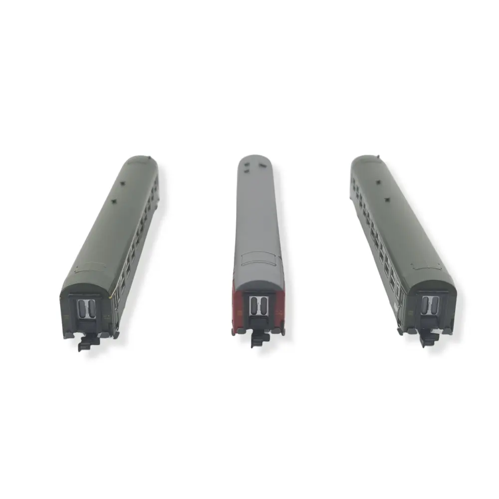 Set 3 voitures grande ligne "Nice-Paris" MINITRIX 18219 - SNCF - N 1/160 - EP IV - 3