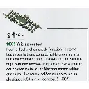 2 Rails droits de contact - Minitrix 14979 - N 1/160 - code 80 - 50mm - 2