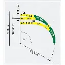 Aiguillage courbe à droite 42° R1 / R2 Minitrix 14957 - N 1/160 - code 80 - 3