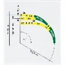 Aiguillage courbe à gauche 42° R1 / R2 Minitrix 14956 - N 1/160 - code 80 - 3