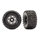 2 jantes noires Maxx 2,8" et pneus Maxx MT - Traxxas 8972 - 1/10 - 2