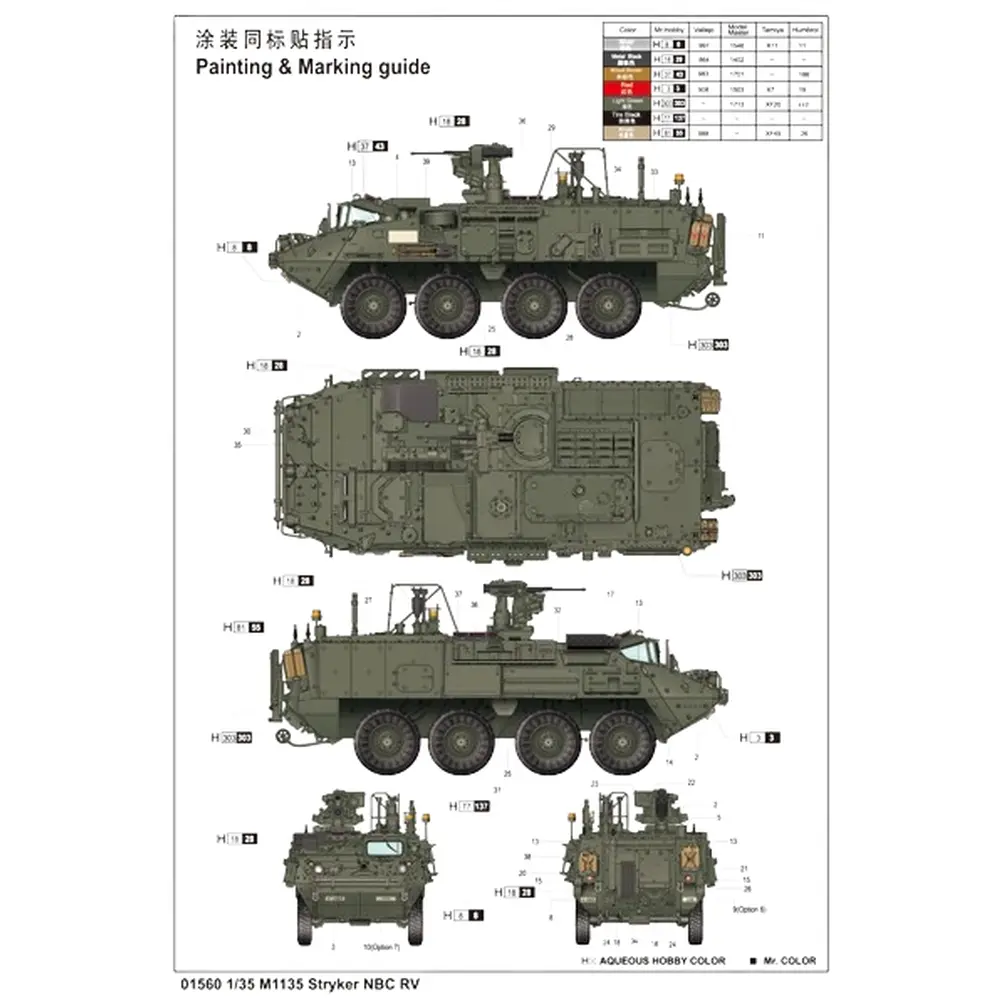 Véhicule Blindé M1135 Stryker NBC RV - Trumpeter 01560 - 1/35 - 4