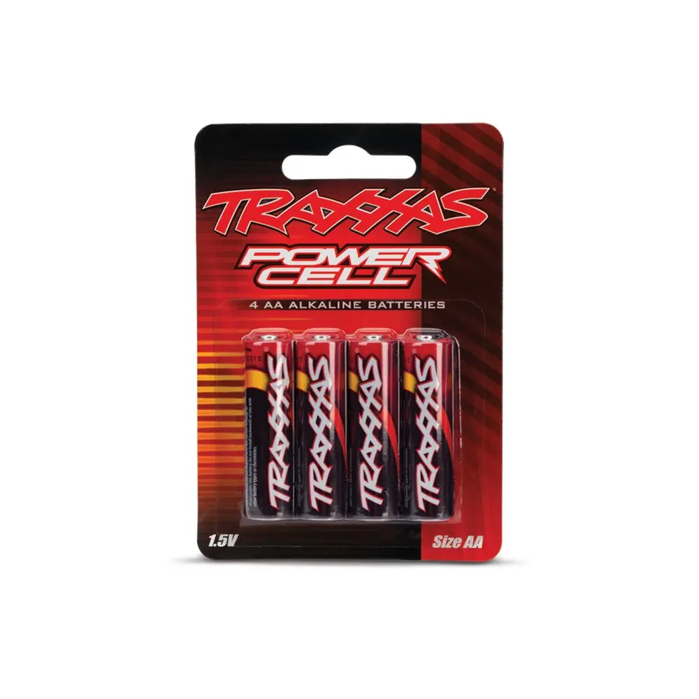 Lot de 4 piles alcalines LR6 AA 1,5V - Traxxas 2914 - 2