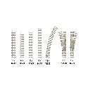 Coffret de rails extension B2 - Minitrix 14322 - N 1/160 - Code 60 - 2