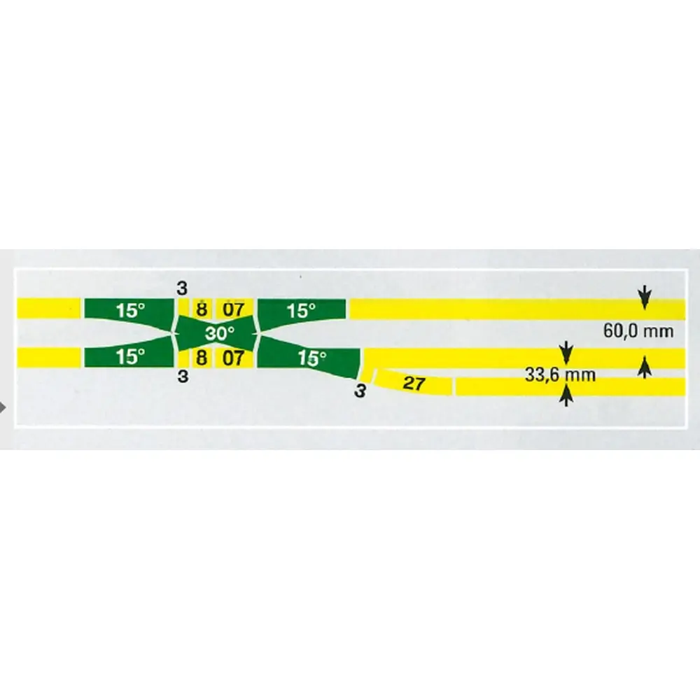 Croisement 30° - Minitrix 14958 - N : 1/160 - 104,2 mm - code 80 - 4