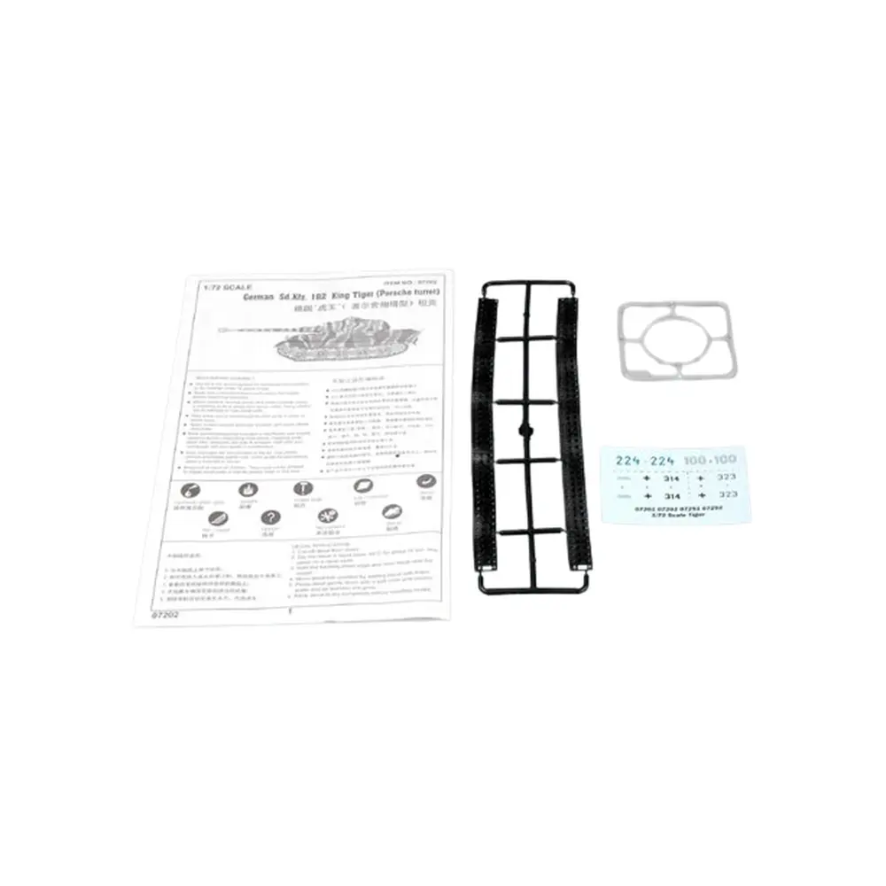 Char de combat Allemand - King Tiger + Tourelle Porsche - Trumpeter 07202 - 1/72 - 3