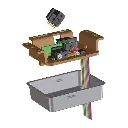 Moteur d'aiguillage lent Tillig Bahn 86112 - HO 1/87 - dessous de table - 2