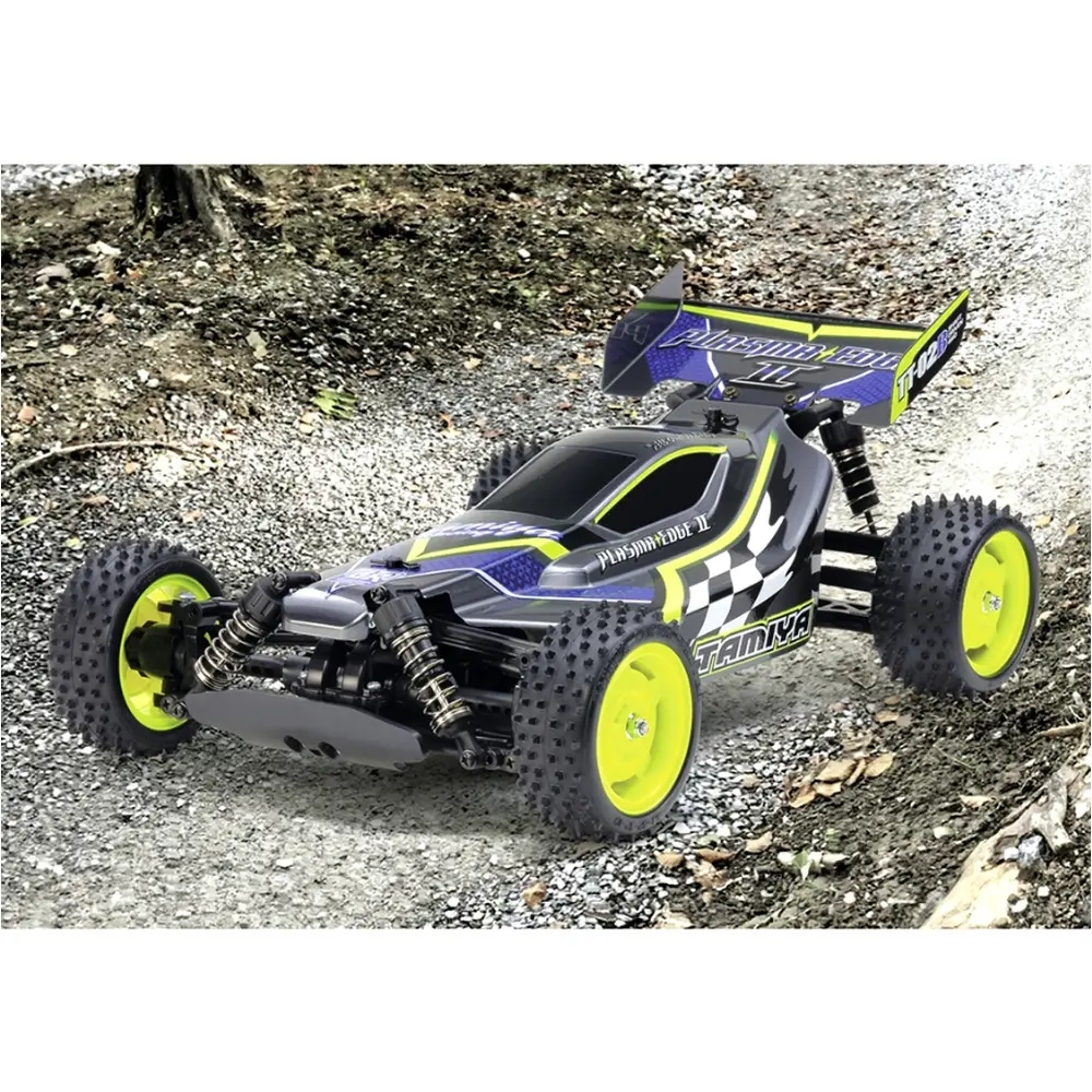 Buggy électrique Plasma Edge II Gun Metal TT02B en kit + pack accu, chargeur, servo, télécommande - Tamiya 47446L - 1/10 - 6