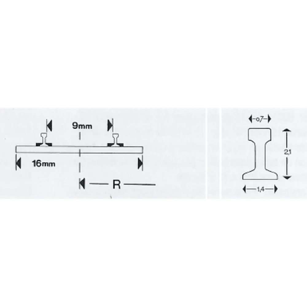 Rail Droit - MINITRIX TR14905 - 76.3MM - N:1/160ème - Code 80 - 2R - 3