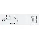 Rail courbe Minitrix R2b rayon 295.4 mm 15° - N : 1/160 - code 80 - 14921 - 3