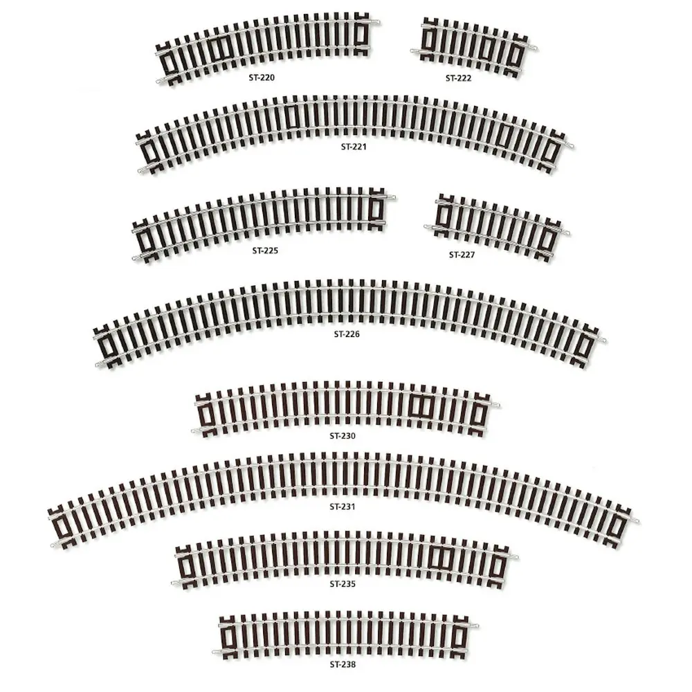 Rail courbe rayon 438 mm 11,25° Peco ST227 - HO : 1/87 - Code 100 - 2