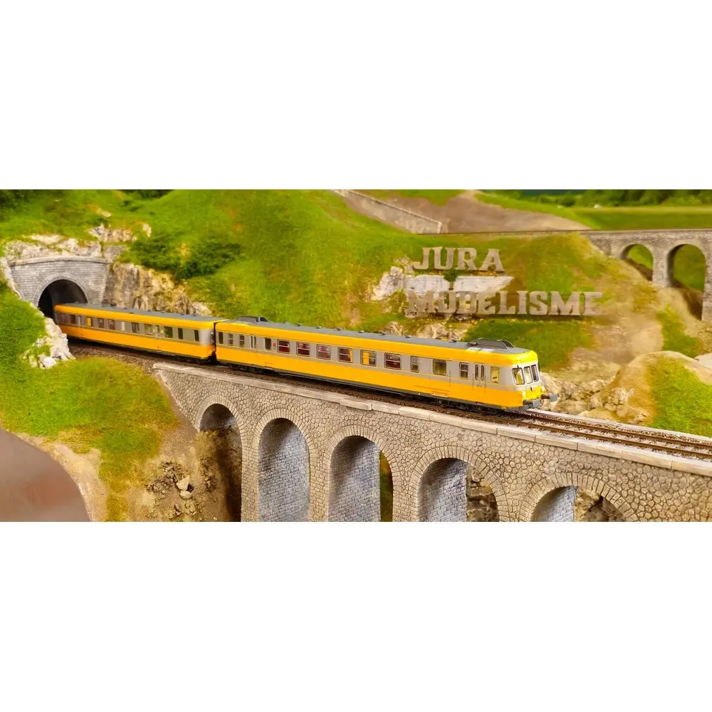 Autorail RGP 2 X-2706 Orange & Béton - DCC SON - Ree Modèles MB175S - HO 1/87 - SNCF - Ep IV - Digital sound - 2R - 8
