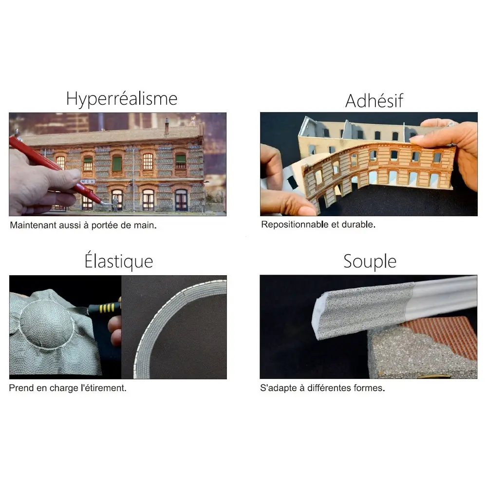 Plaque de décors Redutex 148BL124 - N 1/160 - Bloc de Pierre - 3