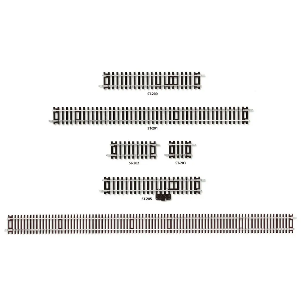 Rail droit 670 mm traverses bois Peco ST204 - HO : 1/87 - Code 100 - 2