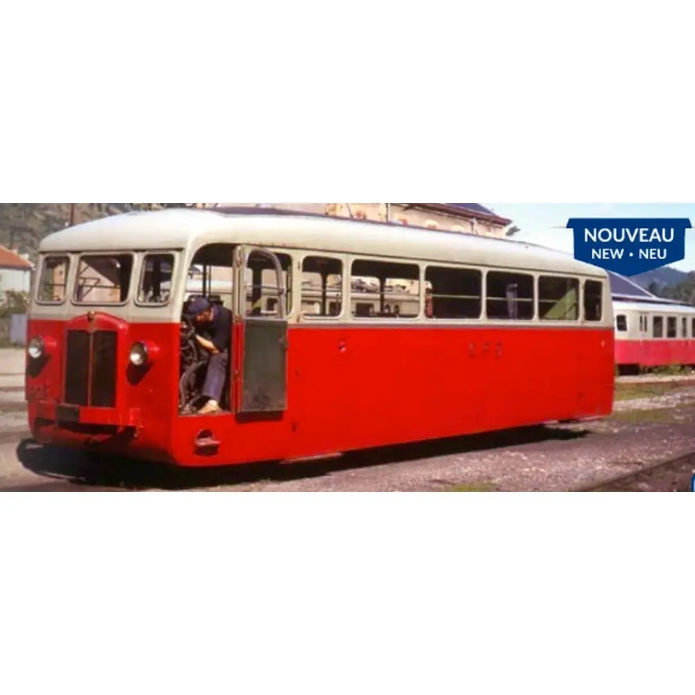 Autorail De Dion type ND Vivarais N°207, 2 phares, rouge/gris perle - Ree Modèles VM055S - HOe/HOm 1/87 - CFD - Ep III - Digital sound - 2R - 3