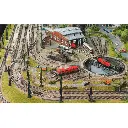 Rail courbe ballasté rayon R4 430 mm 15° Fleischmann 9136 - N : 1/160 - Code 80 - 5