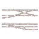 Traversée Jonction Double TJD à droite 111mm & 15° Fleischmann 9185 code 80 - N 1/160 - 3