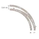 Aiguillage courbe gauche R1/R2 Fleischmann 9168 cœur métal code 80 - N 1/160 - 3