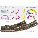 Rail courbe R3 15° Trix 62315 - Rayon 515 mm - HO : 1/87 - Code 83 - Voie C - 5
