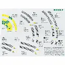 Rail courbe Minitrix R2a rayon 261.8 mm 7.5° - N : 1/160 - code 80 - 14919 - 2