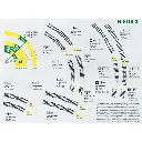 Rail courbe Minitrix R2 rayon 228.2 mm 24° - N : 1/160 - code 80 - 14924 - 2