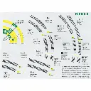 Rail courbe Minitrix R1 rayon 194.6 mm 30°  - N : 1/160 - code 80 - 14912 - 2