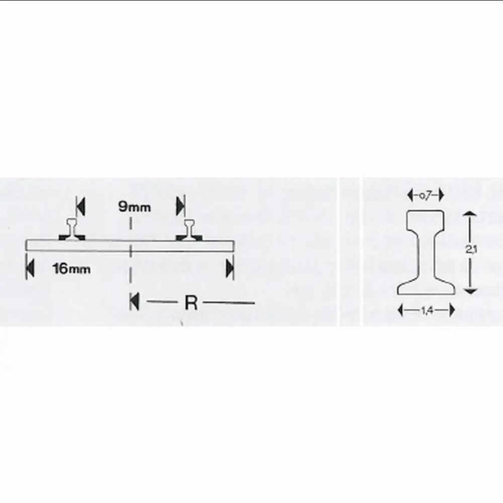 Rail droit 50 mm - Minitrix 14907 - N 1/160 - Code 80 - 3