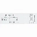 Rail courbe Minitrix R2a rayon 261.8 mm 15° - N : 1/160 - code 80 - 14911 - 3