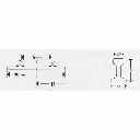 Rail courbe Minitrix R2a rayon 261.8 mm 7.5° - N : 1/160 - code 80 - 14919 - 3