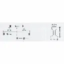 Rail droit - Minitrix 14909 - 33.6 mm - N : 1/160 - code 80 - 3