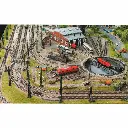 Traversée Jonction Double TJD à gauche 111mm & 15° Fleischmann 9184 code 80 - N 1/160 - 4