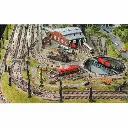 Rail courbe ballasté rayon R1 192 mm 7,5° Fleischmann 9123 - N : 1/160 - Code 80 - 4