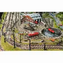 Rail courbe ballasté rayon R3 396,4 mm 30° Fleischmann 9130 - N : 1/160 - Code 80 - 4