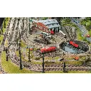 Rail courbe ballasté rayon R1 192 mm 15° Fleischmann 9122 - N : 1/160 - Code 80 - 4