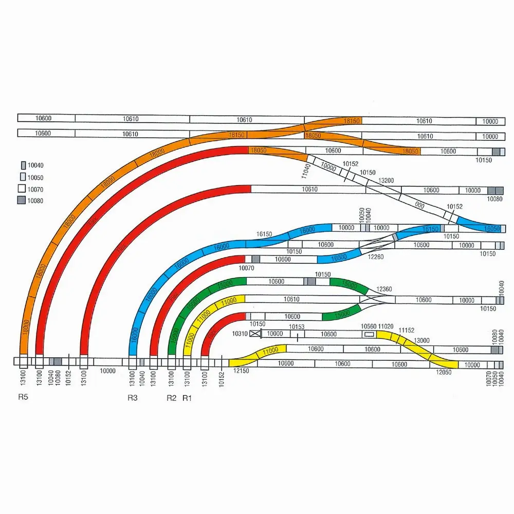 Rail droit LGB 10080 - G : 1/22.5 - Longueur 82 mm - Code 332 - Écartement 45 mm - 2