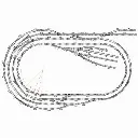 Aiguillage courbe à gauche11,25° Peco ST245 code 100 - R 438 & 505 mm - HO 1/87 - 3