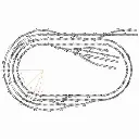 Aiguillage courbe à droite 11,25° Peco ST244 code 100 - R 438 & 505 mm - HO 1/87 - 3