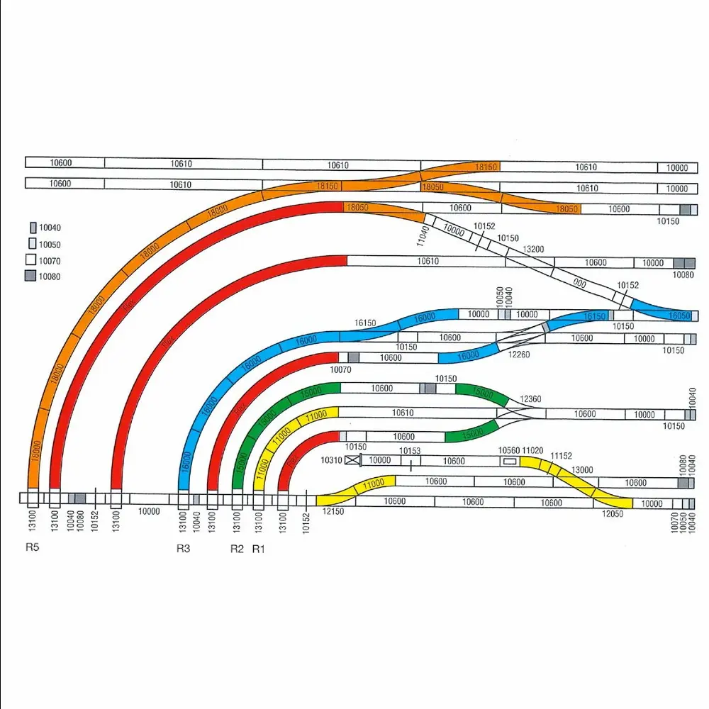 2 rails droits pour Boucle de retournement LGB 10151 - G 1/22.5 - 150 mm - 2