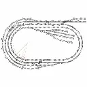 Rail courbe rayon 571,5 mm 22,5° Peco ST235 - HO : 1/87 - Code 100 - 3