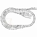 Aiguillage à droite non ballasté - PECO ST240 - HO 1/87 - Code 100 - 2R - 2