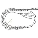 Rail courbe rayon 505 mm 45° - Peco ST231 - HO 1/87 - Code 100 - 3