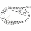 Rail courbe rayon 371 mm 45° Peco ST221 - HO : 1/87 - Code 100 - 3