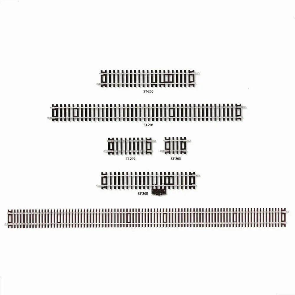 Rail droit 41 mm traverses bois Peco ST203 - HO : 1/87 - Code 100 - 2