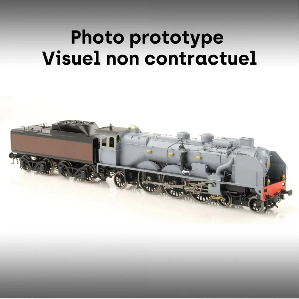 Locomotive à Vapeur - Pacific Chapelon Nord 3.1173 + tender Nord 35.118 - Chocolat - Dépôt de La Chapelle - HO 1/87 - 2