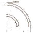 Rail courbe ballasté rayon R3 396,4 mm 30° Fleischmann 9130 - N : 1/160 - Code 80 - 3