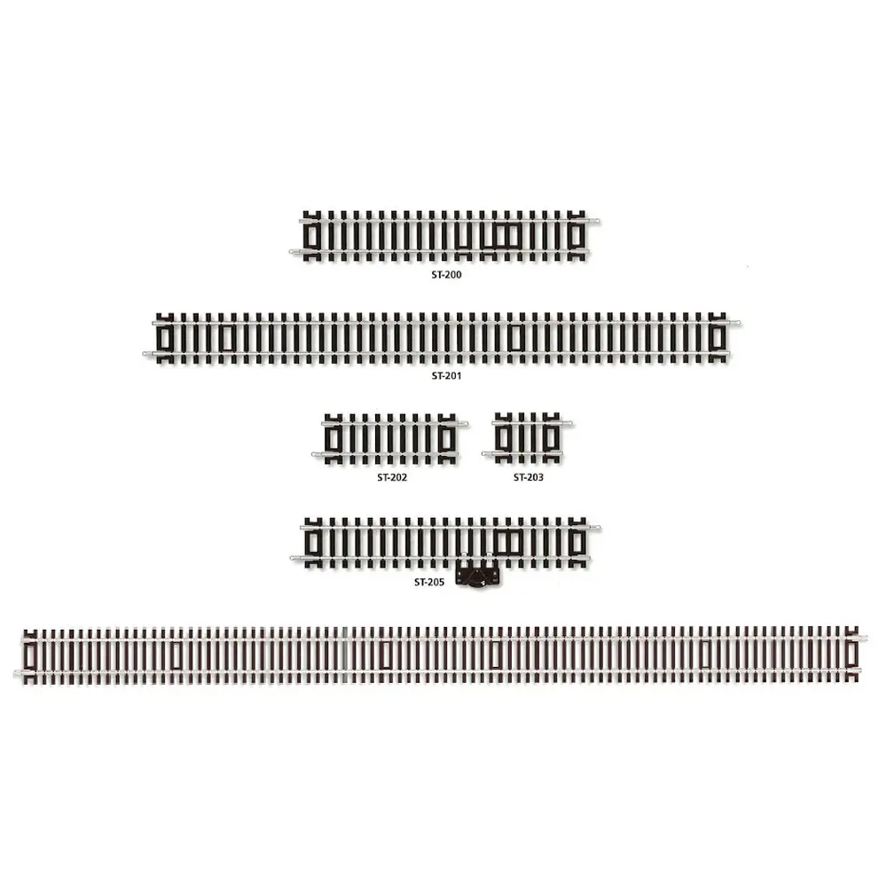 Rail droit 335 mm traverses bois Peco ST201 - HO : 1/87 - Code 100 - 2