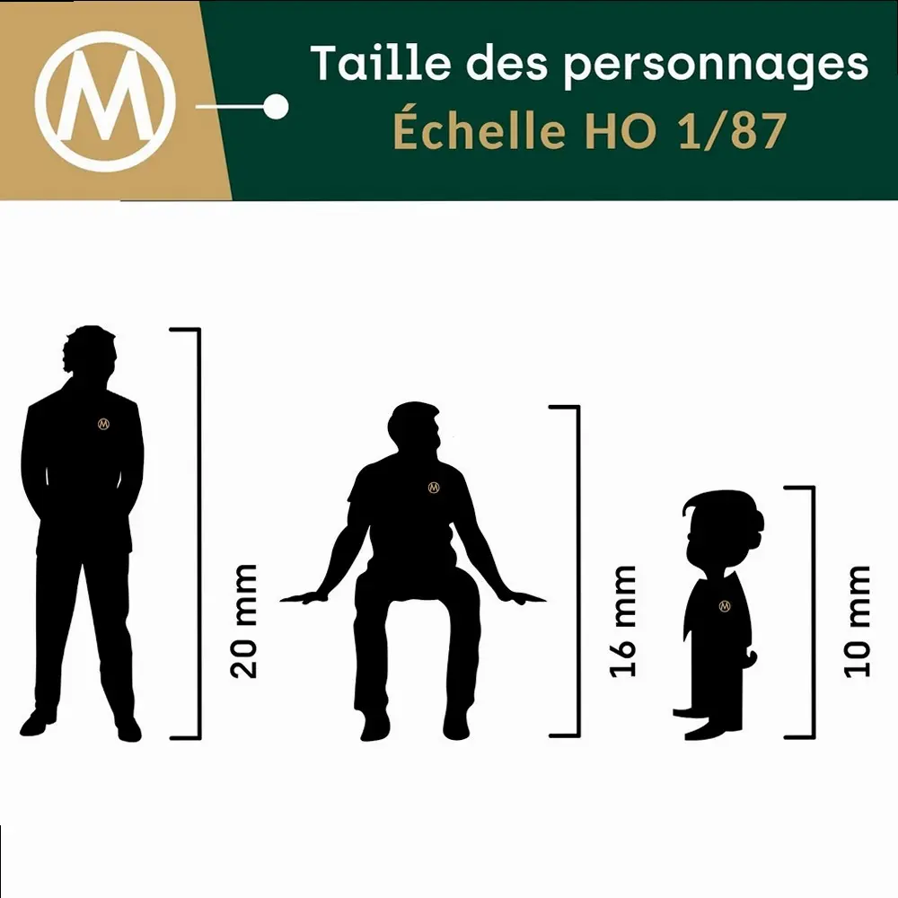 Lot de 6 personnages thème "Arrestation" PREISER 10589 - HO 1/87 - 4