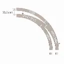 Aiguillage courbe droite R1/R2 Fleischmann 9169 cœur métal code 80 - N 1/160 - 3