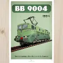 Poster Locomotive BB 9004 - 1954 - SNCF - 800Tonnes 8TBB9004 - A2 42.0 x 59.4 cm - 2