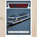 Poster Locomotive CC 72000 - 1967 - 800Tonnes 8TCC72000 - A2 42.0 x 59.4 cm - SNCF - 2